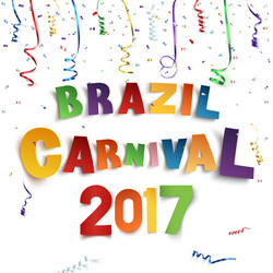 brazil carnival 2017 background with confetti Vector Image