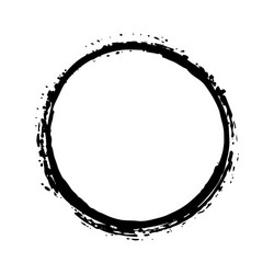 Grunge Textured Round Frame vector image