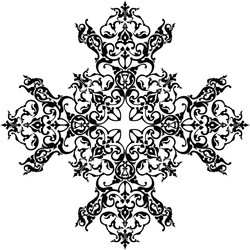 Intricate Floral Scroll Pattern vector image