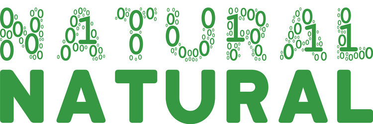 natural text composition of binary digits vector image