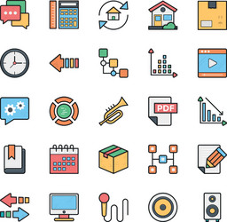 networking web user interface and internet 16 vector image