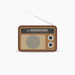 Old radio vintage retro symbol vector