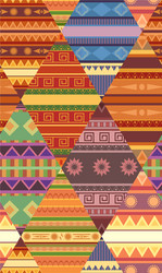 Seamless tribal pattern with native patterns vector