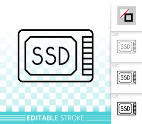 Line computer components icons Royalty Free Vector Image