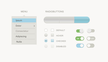 ui set for apps and computer programms vector image