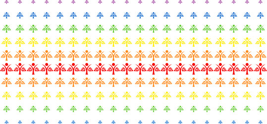 eco man shape halftone spectral array vector image