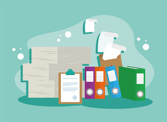 files and sheets vector image