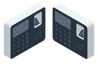 Fingerprint Security Scan System vector image