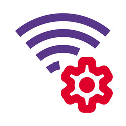setting up system for wireless networking vector image