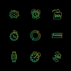 time watch clock alarm times timer eps vector image