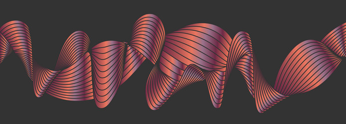 a colorful wave gradient design of sinuous line vector image