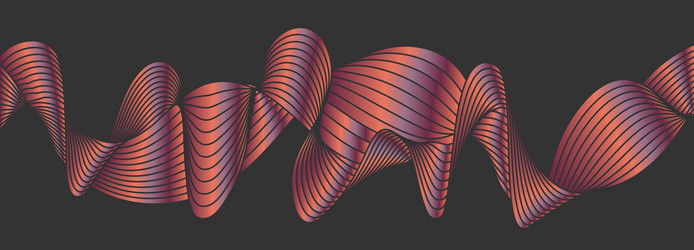 a colorful wave gradient design of sinuous line vector