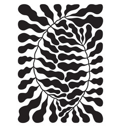 abstract floral background in black color Vector Image