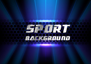 abstract sport background on hexagon mesh design vector image