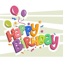 birthday decorations Vector Image