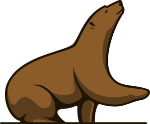 Cartoon Bear Mascot Vector Image