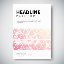 cover design with abstract colorful triangulated vector image