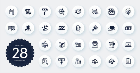 Set of education icons such as winner podium job vector