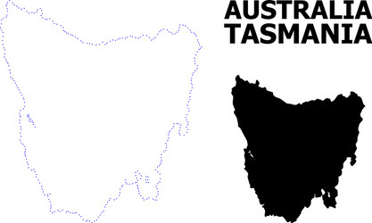 Tasmania Island Dotted Map Vector Image