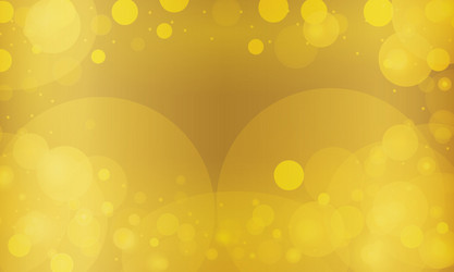 abstract bokeh lights effect with gold background vector image