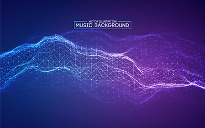 Abstract Music Wave Background vector image