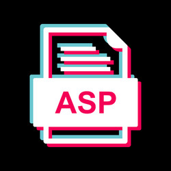 asp file document icon vector image