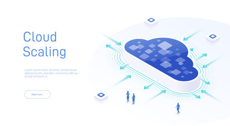 Cloud Scaling & Optimization vector image