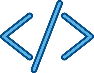 coding programming internet line and fill vector image