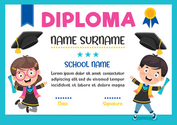 Diploma certificate vector