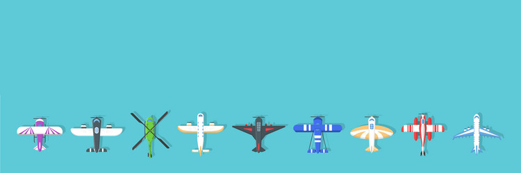 planes top view vector