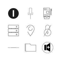 web linear icon set simple outline icons vector image