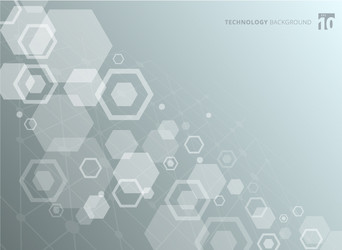 abstract hexagonal structure of the molecules vector image