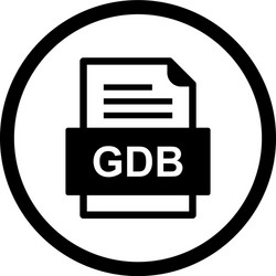 gdb file document icon vector image