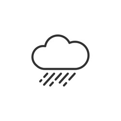 rain - line icon with editable stroke vector image