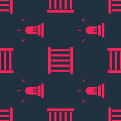 set motion sensor and prison window on seamless vector image