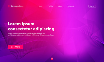 abstract background website landing page template vector image