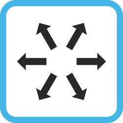 radial arrows icon in a frame vector image