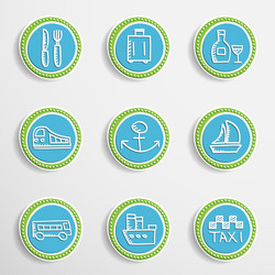 web buttons with drawing icons vector image