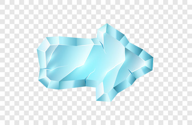 creative crystal arrow button for mobile app user vector image