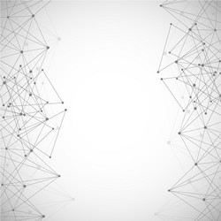 geometric abstract background with connected line vector image