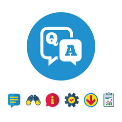 question answer sign icon qa symbol vector image