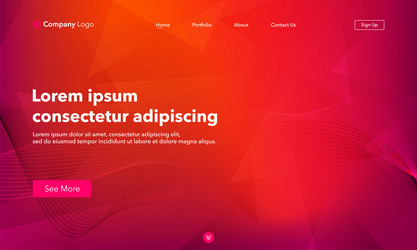 abstract background website landing page template vector image