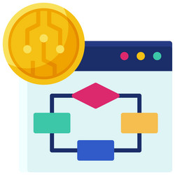 Algorithm icon crypto related vector