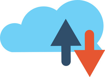 cloud computing download and upload symbol vector image