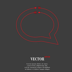 cloud thoughts flat modern web button and space vector image