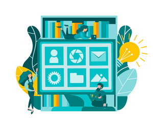 Data Storage & Network Applications vector image
