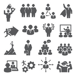 people icons set isons for teamwork Vector Image