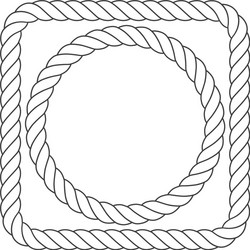 Rope Frame Border Template Royalty Free Vector Image
