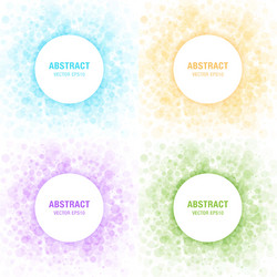 set of colorful light abstract circles frames vector image