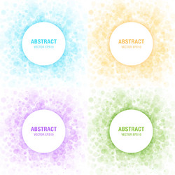 Set of colorful light abstract circles frames vector